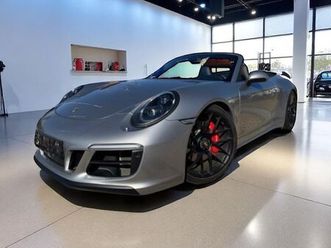 porsche 911 (991.2) carrera 4 gts cabriolet - pdk - gris argent gt / cuir noir - full équipée, full suivi - seulement 43.000 kms
