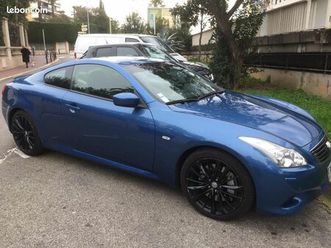 infiniti g37s coupé 320 cv, 5,8 s, éthanol, état exceptionnel, ct vierge