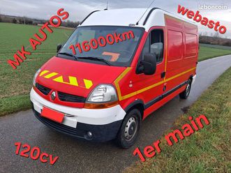 master l2h2 vasp ambulance 116000km 1er main pompiers équipé aménagé isolation
