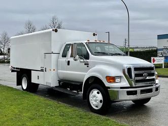 2013 ford f650 super duty supercab chipper dump truck