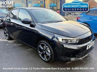 vauxhall corsa corsa 1.2 turbo ultimate euro 6 (start/stop) 5dr hatchback 1.2 manual petrol
