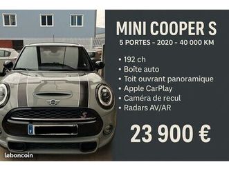 mini cooper s (5 portes) – 192 ch – 2020 – 40 000 km – options – toit ouvrant