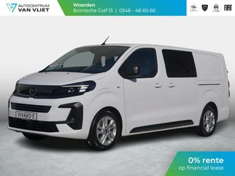 opel vivaro electric 75 kwh dubbele cabine | 2x schuifdeur | 0% rente | tot 8 jaar garantie | dynamic surround view pakket| comfort pakket | exterieur pakket | 