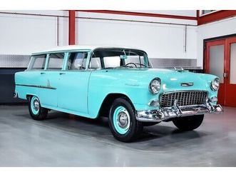 chevrolet - bel air 4 door wagon - 6 cylinder blue flame - 1955
