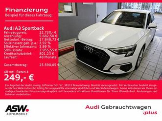 audi a3 sportback 40tfsi e stron led navi pdc acc shz