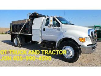2013 ford f-750 single axle dump truck 33k gvw 7spd manual cummins