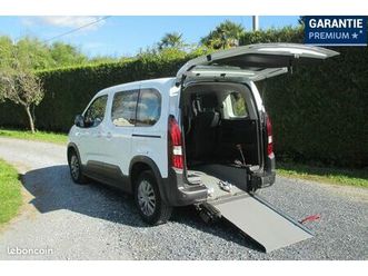 peugeot rifter tpmr style blue hdi 100 d’occasion faible kilométrage 3 places + 1 passager en fauteuil roulant