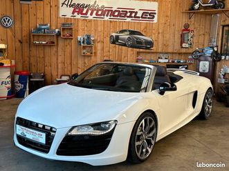 ausi r8 v10 5.2l 525 cv spyder ( cabriolet) / 2eme main / boîte manuel. rare / full suivi audi