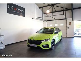 skoda ocatvia rs iv combi 2.0 tsi 245 ch dsg7 - 1°main - origine france - 28'845 km - tva - suivi skoda - acc - matrix led - sièges av chauffants & volant chauf