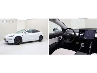 tesla modele 3 performance awd soh 83% 168516 km 513 cv blanche/ cuir blanc