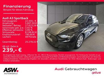 audi a3 sportback 40tfsi e stronic led navi pano shz