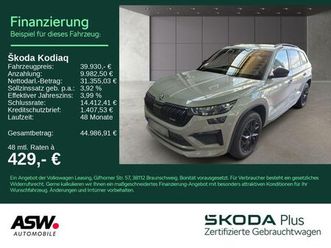 skoda kodiaq rs 2.0tsi 4x4 dsg led rfk pano stdhzg ahk
