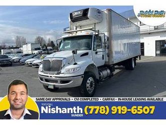 2019 international 4300 26' reefer box + waltco 3000 lb tuck tailgate