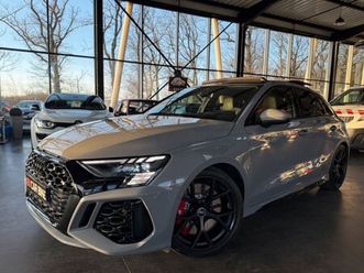 audi rs3 sportback malus paye gris nardo echappement sport volant alcantara bang&olufsen sièges rs toit ouvrant pack black carplay 19p garantie 6 ans 909-mois