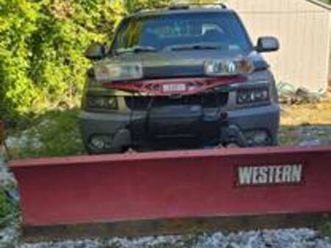 2002 chevrolet avalanche pickup truck 4x4 western 7.5ft snow plow