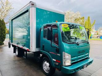 2014 isuzu npr w5500hd gas 216k.mi. 16ft.box+lift+side door truck*sale