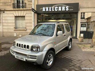 suzuki jimny 1.3i jlx 85 chevaux 4 places 3 portes 4 roues motrices 4x4 direction assistée crit'air1 euro5 attelage jantes alu vitres électriques verrouillage c