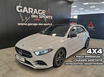 mercedes classe a 250 7g-dct 4matic amg line + pack premium plus + intégration pour smartphone + train de roulement avec amortissement adaptatif + pack sport bl
