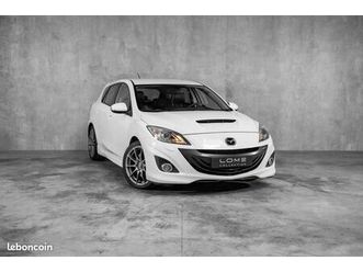 mazda 3 mps phase 2 260 ch - stage 3 - white pearl - audio bose - première main - carnet & suivi complet mazda