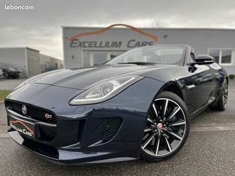 jaguar f-type s cabriolet 3.0 v6 s 380 supercharged bleu dark sapphire * pack black exterieur * sieges sport a memoire * jantes 19