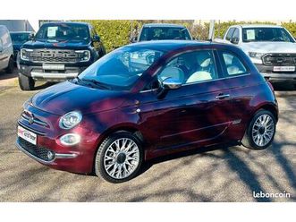 fiat 500 1.2 70cv finition lounge gps apple carplay bluetooth + radars de recul + toit pano