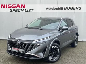 nissan qashqai 1.3 mhev n-connecta automaat navigatie, panoramadak, head up display, stoel/stuurverwarming, el. achterklep, climate control, adaptive cruise con