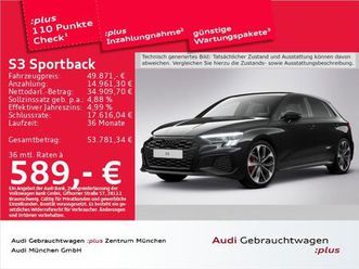 audi s3 sportback tfsi s tronic pano/matrix/b&o/navi+