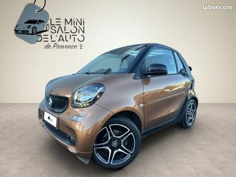 smart fortwo iii cabriolet 0.9 90 prime twinamic bva6-1ère main-27.620km-gps-cuir-sièges chauffants-garantie 6 mois