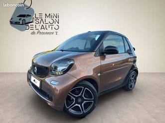 smart fortwo iii cabriolet 0.9 90 prime twinamic bva6-1ère main-28.200km-gps-cuir-sièges chauffants-garantie 6 mois