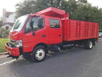 2020 hino 195 crew cab diesel 14' snow plaw truck with power lift gate