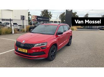 škoda karoq 1.5 tsi aut. sportline | full-options!! | panoramadak | led koplampen | afn. trekhaak | sportstoelen | carplay | camera | led sfeerlicht | adaptive 