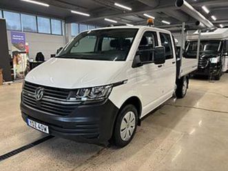 volkswagen transporter chassi dubbelhytt t30 2.0 tdi 110hk värmare moms