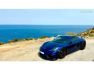 porsche cayman 718 gt4 4.0 420 ch française – gentiane bleu métal-suivi complet porsche – 53.000 km - porsche approved 10.2026 - pdls+ - pasm - bose - homelink 