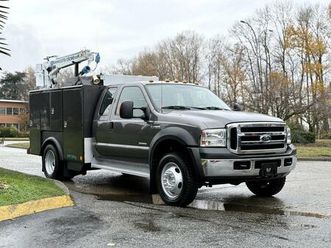 used 2006 ford f-450 sd supercab 4x4 drw xlt service truck with auto crane