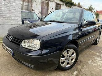 volkswagen golf 4 cabriolet 1.9 tdi 90cv état collector / confortline / siège chauffant / clim / capote électrique / siège en cuir / jantes / distribution neuve