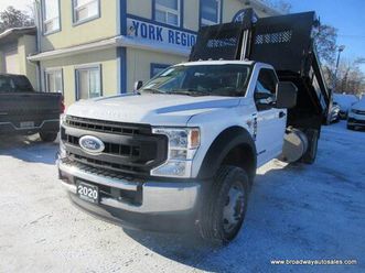 used 2020 ford f-550 work ready xl-package 3 passenger 6.7l - power stroke diesel.. 4x4.. regular-cab.. hydraulic-dump-box.. trailer brake..