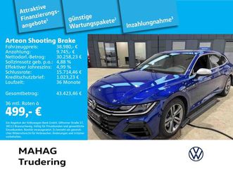 arteon r shooting brake r 2.0 tsi 4mot ahk leder iq.light iq.drive navi parkassist areaview eklappe