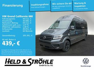 volkswagen grand california 680 aktion! allrad, dachklima