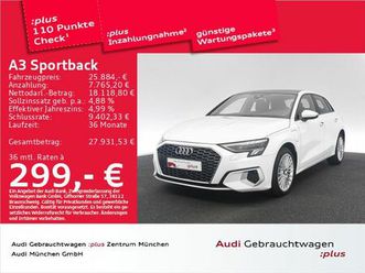audi a3 sportback 40 tfsi e s tronic advanced pano/vi