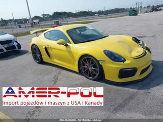 porsche 718 cayman 2016, gt4, 3.8, od ubezpiczalni 3.8 benzyna 385km