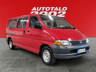 toyota hiace 2,5 d-4d 100 4ov pitkä dx-bussi 8-paikkainen suomiauto koukku