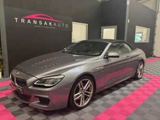 bmw serie 6 cabriolet f12 lci 640d xdrive 313 ch m sport a sieges chauffants/electriques / harman kardon / camera de recul