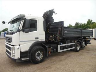 volvo fm 410, 6x2, sklápěč s3, hiab 211