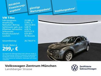 t-roc style 1.0 tsi led+ navi parkassist appconnect digcockpit dab+ 6-gang