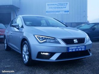 seat leon style business 1.5 tgi 130cv 19850km d origine 1ere main gps clim ct ok 2027 gtie 1 an tva recuperable