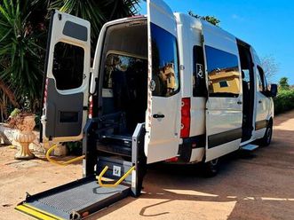 volkswagen crafter vw 9 posti tetto alto trasporto disabili pedana elettroidraulica