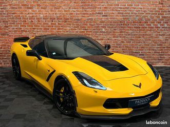 chevrolet corvette c7 targa stingray 6.2 v8 466cv - velocity yellow - pack z51 - kit z06 - sièges competition - immat france