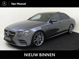 mercedes-benz e-klasse amg 43 4matic premium plus / panoramadak / 20 inch / rijassistentie / distronic / zonneschermpakket / el. trekhaak / carbon / vol!