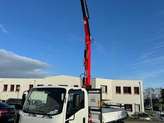isuzu m27 150cv benne acier + grue fassi 53500 h.t