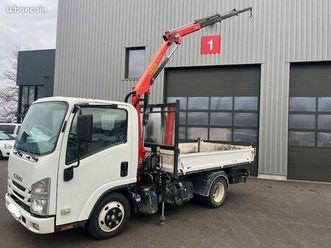 isuzu l35 3t5 150ch bvm benne acier + grue pk2900b